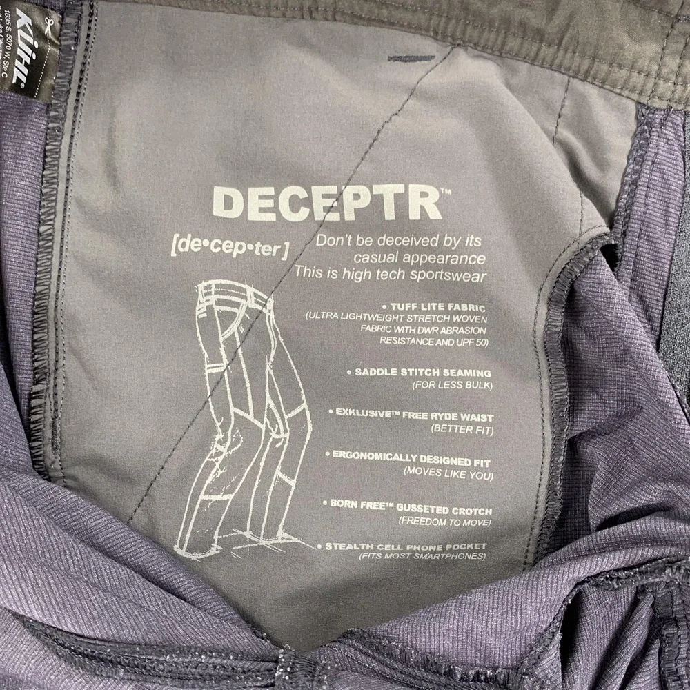 Kuhl Deceptr Pants Mens 36x30 Blue & Black Hiking Travel Stretch Tufflite EUC - Picture 9 of 16